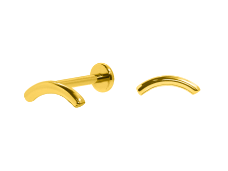 LABRET AÇO R/I BARRA CURVADA – PVD GOLD