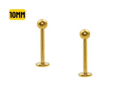 LABRET TITÂNIO PVD GOLD – 1.2 X 10 X 3MM
