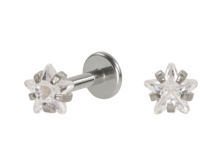 LABRET AÇO R/I ESTRELA C/ ZIRCÔNIA – 4MM