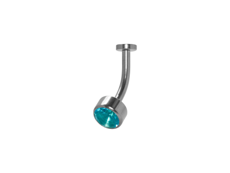 FLOATING NAVEL AÇO R/I C/ ZIRCÔNIA – AZUL CLARO