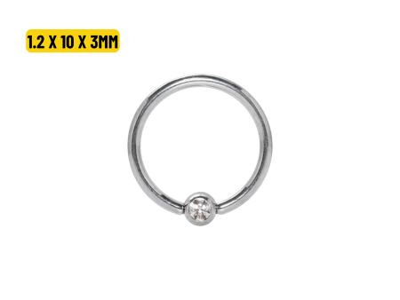CAPTIVE AÇO C/ STRASS – 1.2 X 10 X 3MM