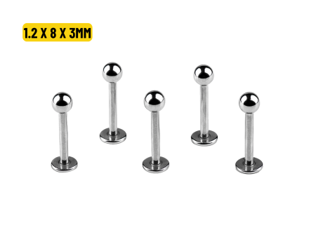 LABRET AÇO – 1.2 X 8 X 3MM