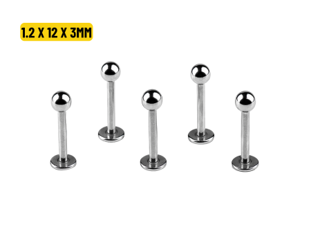 LABRET AÇO – 1.2 X 12 X 3MM