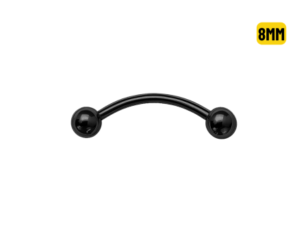 MICRO CURVO TITÂNIO PVD BLACK 1.2 X 8 X 3MM