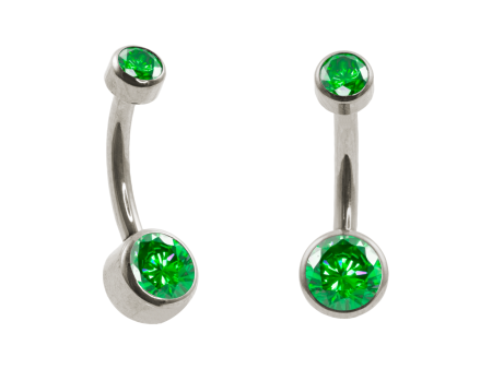 BANANA BELL TITÂNIO R/I FLAT C/ ZIRCÔNIA – VERDE