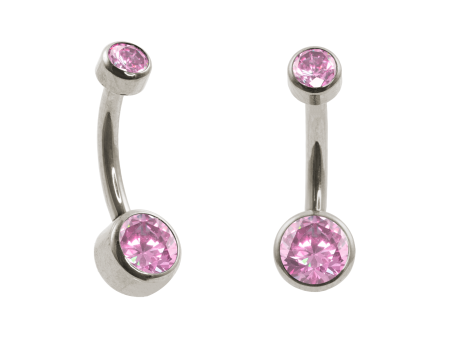 BANANA BELL TITÂNIO R/I FLAT C/ ZIRCÔNIA – ROSA