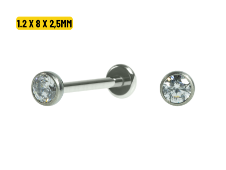 LABRET TITÂNIO PONTO DE LUZ PUSH PIN – 1.2 X 8 X 2.5MM
