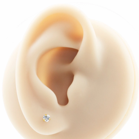 LABRET TITÂNIO R/I CORAÇÃO C/ ZIRCÔNIA