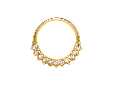 NOSTRIL ARGOLA PRATA FRONTAL CRAVEJADA CA12 – BANHADO A OURO