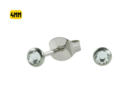 PAR BRINCO TITÂNIO FLAT C/ ZIRCÔNIA – 4MM