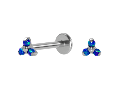 LABRET TITÂNIO R/I TRINITY C/ OPALA – AZUL