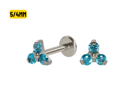 LABRET TITÂNIO R/I TRINITY C/ ZIRCÔNIA 5/4MM – AZUL