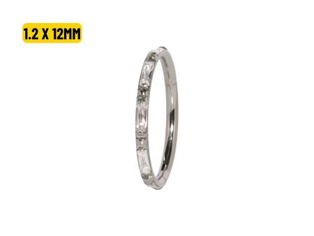 SEGMENTO CLICKER AÇO C/ ZIRCÔNIA BAGUETE – 1.2 X 12MM