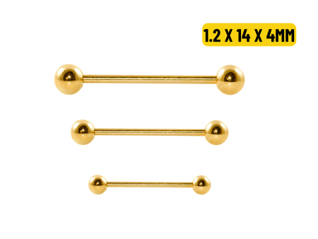 MICRO RETO PVD GOLD 1.2 X 14 X 4MM