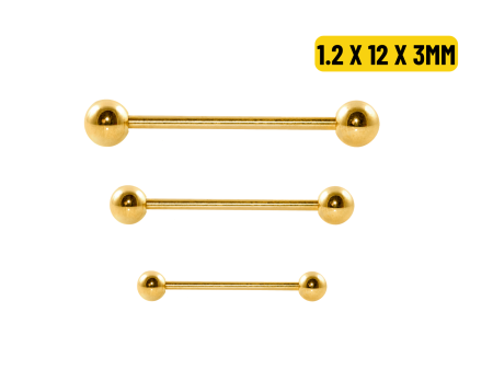 MICRO RETO PVD GOLD 1.2 X 12 X 3MM