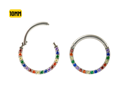 SEGMENTO CLICKER TITÂNIO FRONTAL MULTI COLORS – 10MM