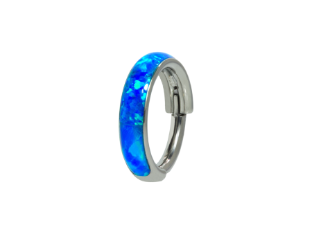 ARGOLA CLICKER TITÂNIO OPALA 1.2 X 8MM – AZUL