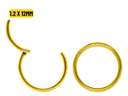 SEGMENTO CLICKER TITÂNIO PVD GOLD – 1.2 X 12MM