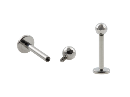 LABRET TITÂNIO R/I ESFERA LAPIDADA – 1.2 X 8 X 3MM