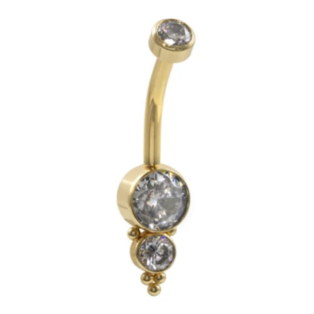 BANANA BELL AÇO PVD GOLD R/I INDIANO MENOR