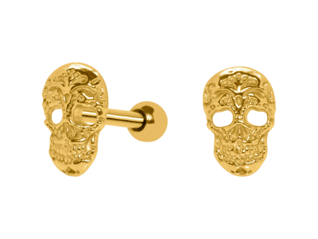MICRO RETO CAVEIRA MEXICANA C35 – BANHADO A OURO