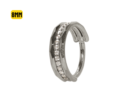 SEGMENTO CLICKER TITÂNIO TRABALHADA C/ PEDRA – 8MM