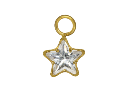 PINGENTE AVULSO TITÂNIO PVD ESTRELA C/ ZIRCÔNIA – 5/5MM
