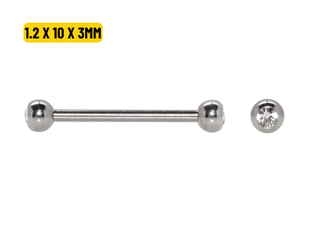 MICRO RETO AÇO C/ STRASS – 1.2 X 10 X 3MM