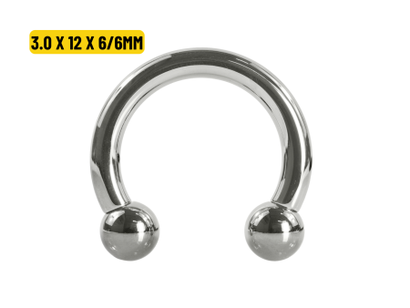 FERRADURA TITÂNIO R/INTERNA – 3.0 X 12 X 6/6MM