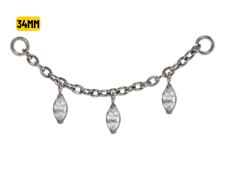 CORRENTE AVULSA TITÂNIO C/ ZIRCÔNIA  – 34MM
