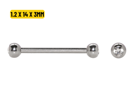 MICRO RETO AÇO C/ STRASS – 1.2 X 14 X 3MM