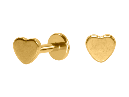 LABRET AÇO PVD GOLD R/I CORAÇÃO