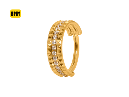SEGMENTO CLICKER TITÂNIO PVD TRABALHADA C/ PEDRA – 8MM