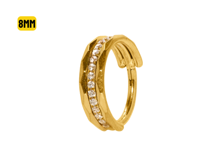 SEGMENTO CLICKER TITÂNIO PVD TRABALHADA C/ PEDRA – 8MM
