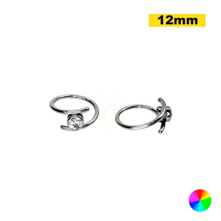 TWISTER TITÂNIO C/ PEDRA ENCAIXADA – 12MM