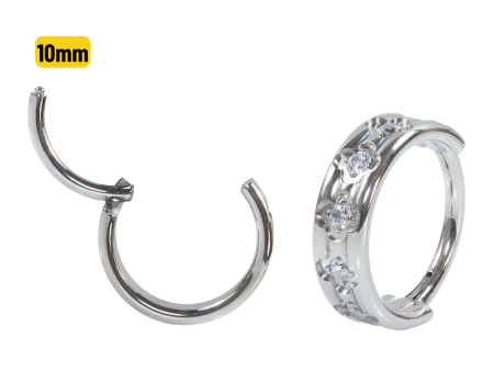 ARGOLA CLICKER TITÂNIO LATERLA C/ ZIRCÔNIA – 1.2 X 10MM