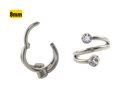 SEGMENTO CLICKER TITÂNIO TWISTER PEDRA FLAT – 8MM