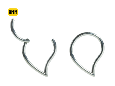 SEGMENTO CLICKER TITÂNIO V CURVADO – 8MM