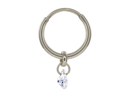 SEGMENTO CLICKER TITÂNIO C/ PINGENTE ZIRCÔNIA – 8MM