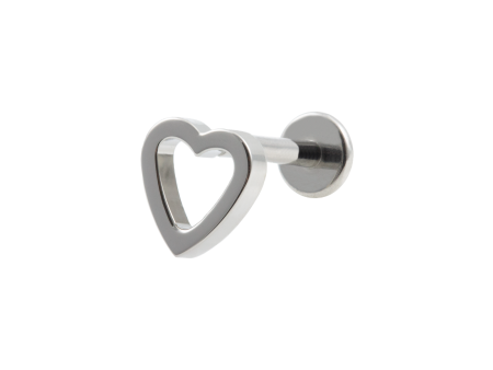 LABRET TITÂNIO R/I CORAÇÃO VAZADO MOD2