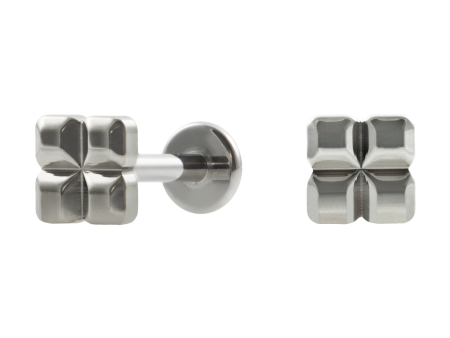 LABRET TITÂNIO R/I QUADRADO LISO