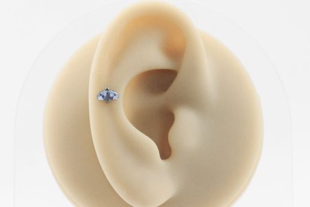 LABRET TITÂNIO R/I ABELHA C/ PEDRA MAIOR