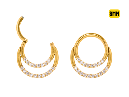 SEGMENTO CLICKER TITÂNIO PVD GOLD DUPLO MOD2 – 8MM
