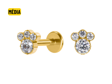 LABRET TITÂNIO R/I PATINHA MÉDIA – PVD GOLD