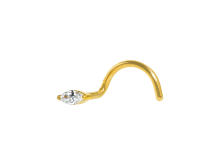 NOSTRIL TITÂNIO PVD GOLD C/ GARRAS PONTO DE LUZ – 0.8 X 6MM