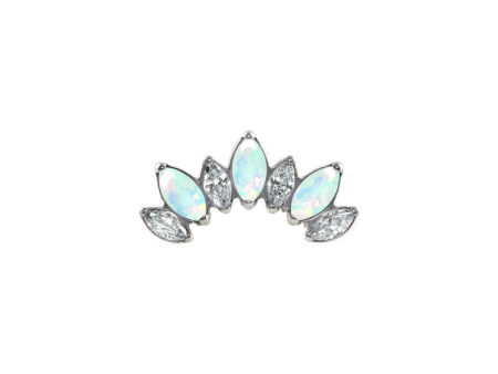 LABRET TITÂNIO R/I CLUSTER 7 PEDRAS OPALA – BOREAL