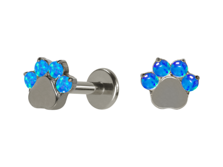 LABRET TITÂNIO R/I PATINHA C/ OPALA MOD2 – AZUL