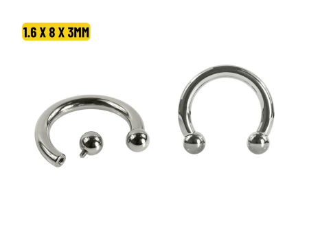 FERRADURA TITÂNIO R/INTERNA – 1.6 X 8 X 3MM