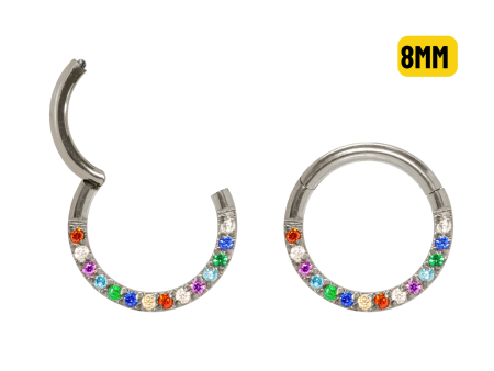 SEGMENTO CLICKER TITÂNIO FRONTAL MULTI COLORS – 8MM