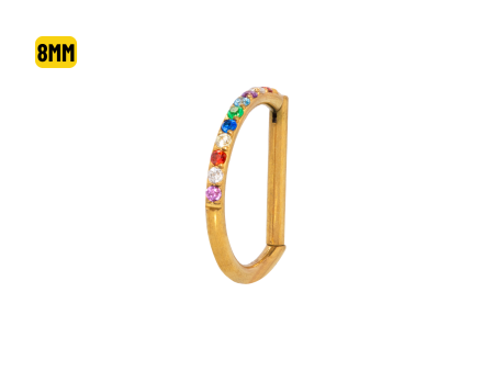 SEGMENTO CLICKER TITANIO PVD GOLD OPEN D MULTI COLOR – 8MM